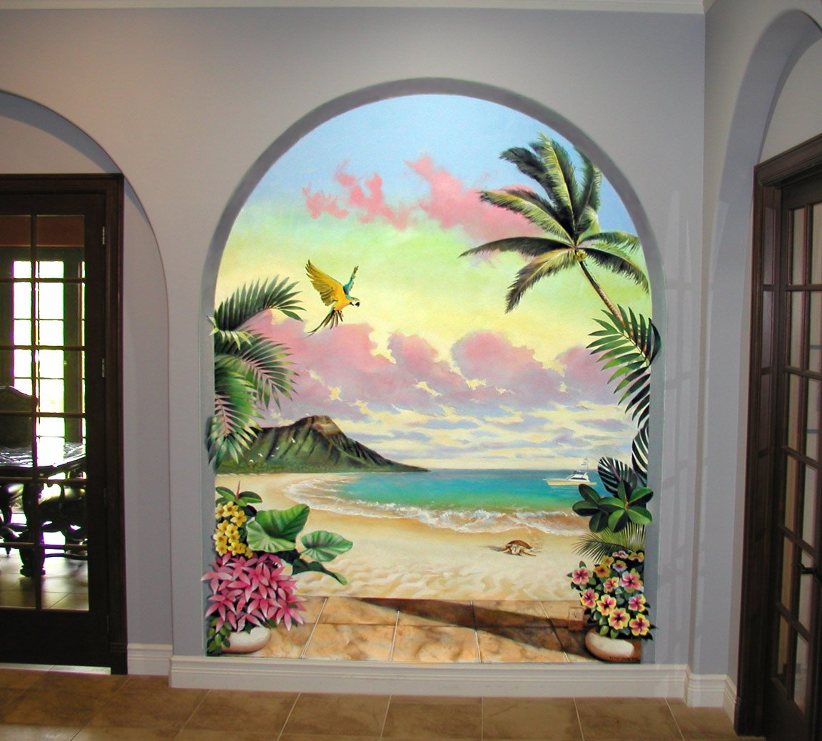 Beach Murals by Glenn Adkins in Florida mural Artist