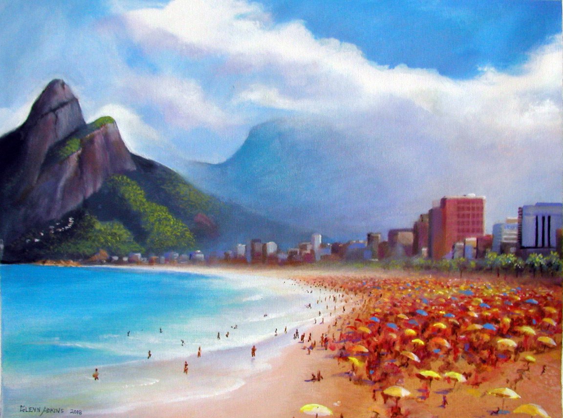 Ipanema Beach 24 x 18 canvas