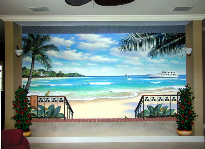 beach mural