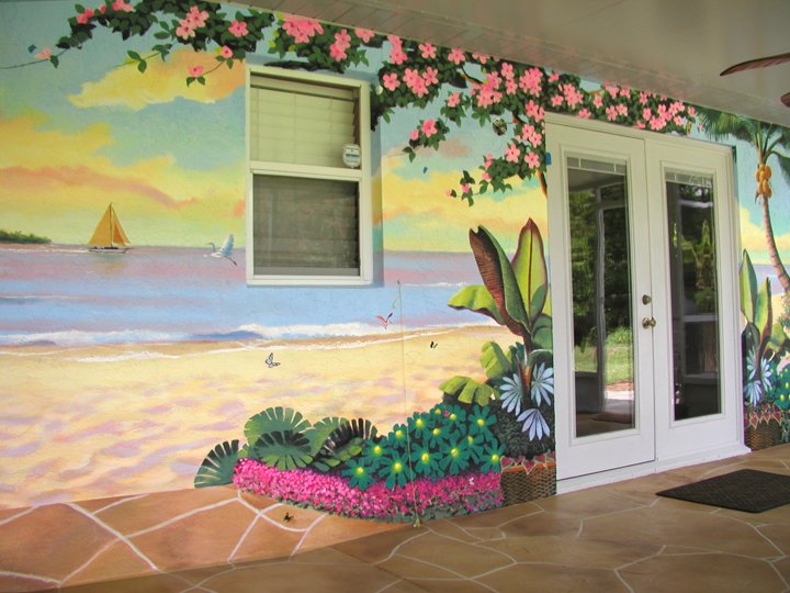 beach mural