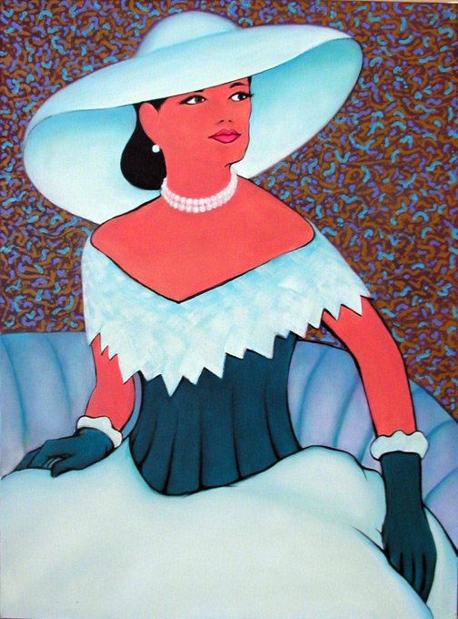 Woman in Big Hat